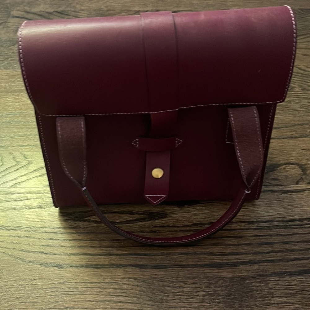 henri bender maroon handbag